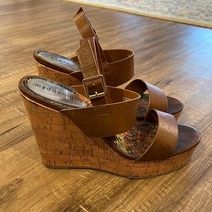 Madden Girl Brown Wedge Heels Size 9